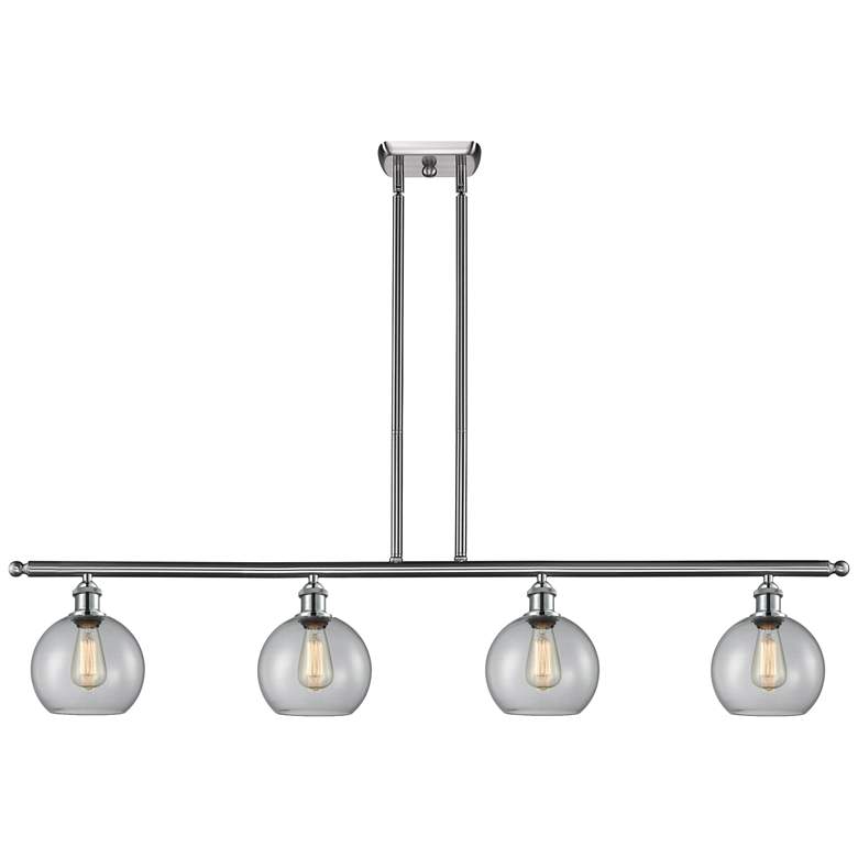 Image 1 Ballston Athens 8" 4 Light 48" Island Light - Brushed Satin Nicke