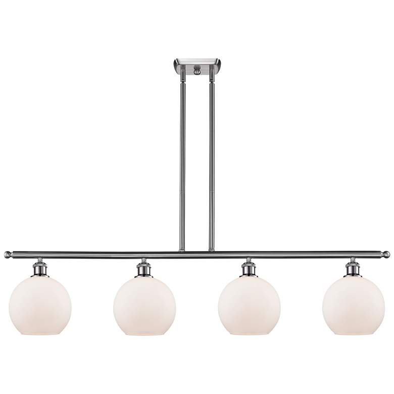 Image 1 Ballston Athens 8" 4 Light 48" Island Light - Brushed Satin Nicke