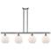 Ballston Athens 8" 4 Light 48" Island Light - Brushed Satin Nicke