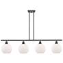 Ballston Athens 8" 4 Light 48" Island Light - Matte Black  - Matt