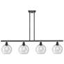 Ballston Athens 8" 4 Light 48" Island Light - Matte Black  - Seed