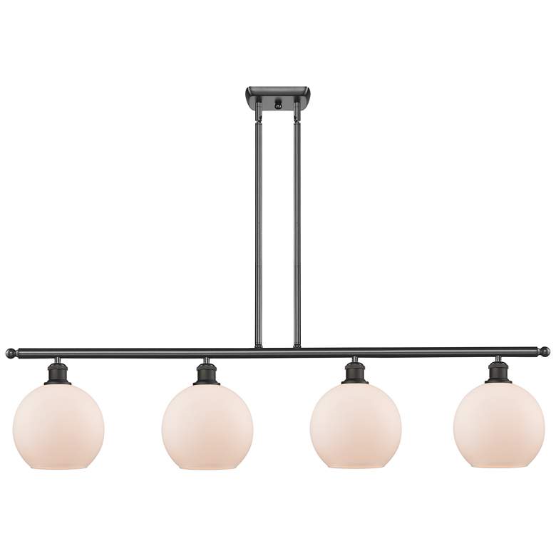 Image 1 Ballston Athens 8" 4 Light 48" Island Light - Oil Rubbed Bronze
