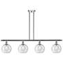 Ballston Athens 8" 4 Light 48" Island Light - Polished Chrome  -