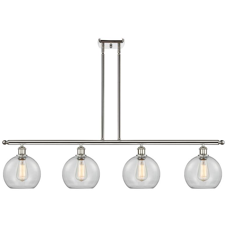 Image 1 Ballston Athens 8" 4 Light 48" Island Light - Polished Nickel -