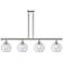 Ballston Athens 8" 4 Light 48" Island Light - Polished Nickel  -