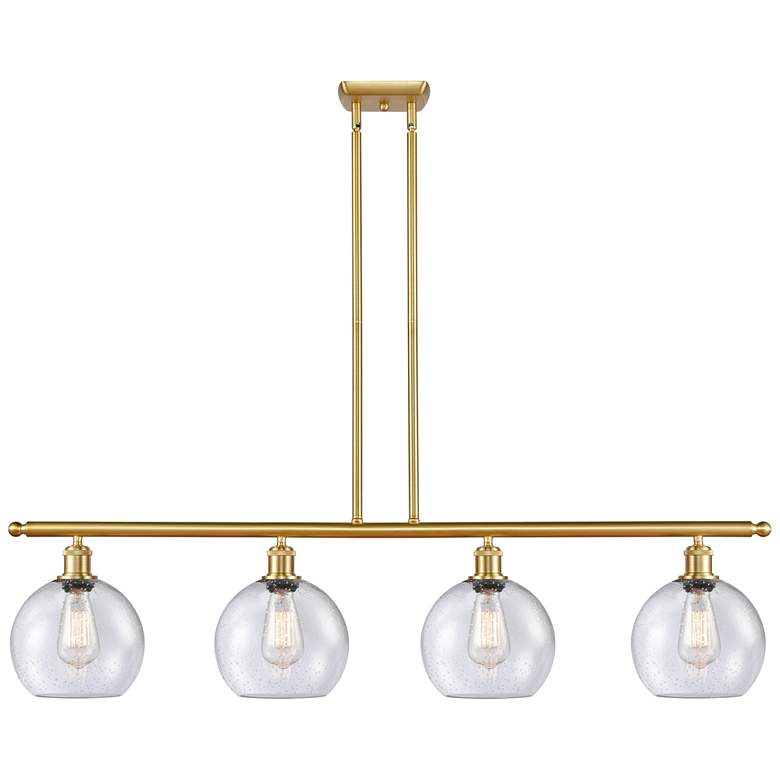 Image 1 Ballston Athens 8" 4 Light 48" Island Light - Satin Gold - Seedy