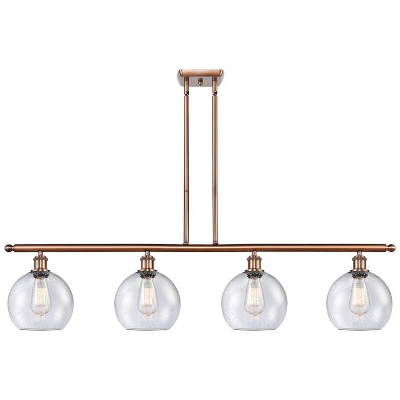 Image 1 Ballston Athens 8" 4 Light 48" LED Island Light - Antique Copper