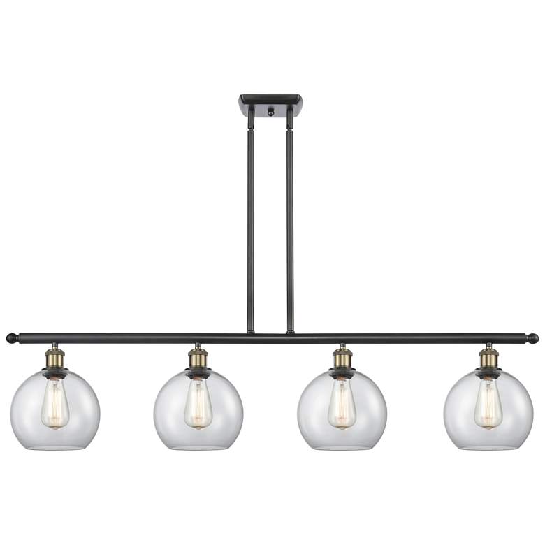 Image 1 Ballston Athens 8" 4 Light 48" LED Island Light - Black Brass -