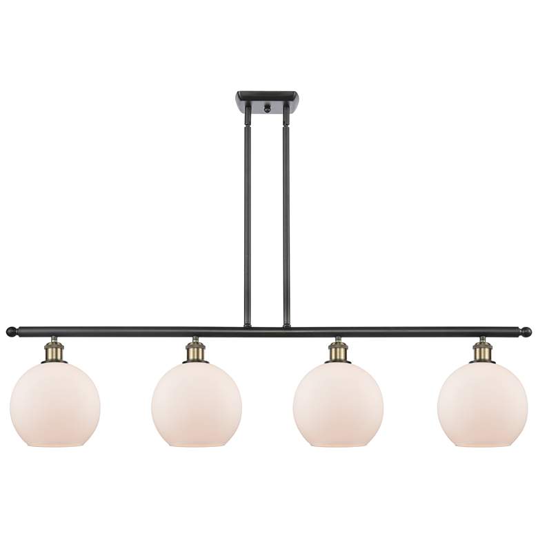 Image 1 Ballston Athens 8" 4 Light 48" LED Island Light - Black Brass -