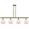 Ballston Athens 8" 4 Light 48" LED Island Light - Brass  - White