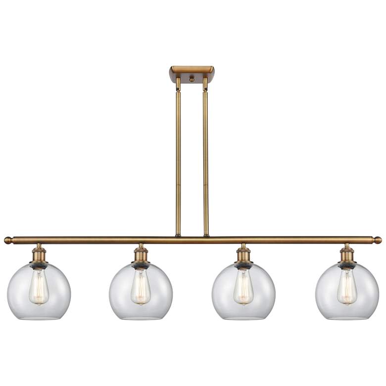 Image 1 Ballston Athens 8" 4 Light 48" LED Island Light - Brushed Brass