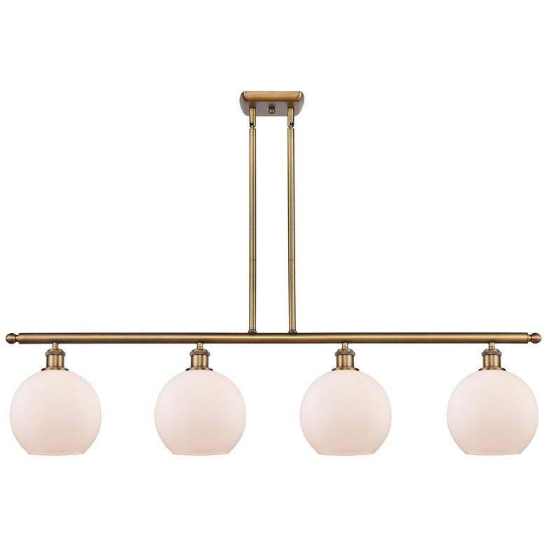 Image 1 Ballston Athens 8" 4 Light 48" LED Island Light - Brushed Brass