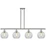 Ballston Athens 8" 4 Light 48" LED Island Light - Polished Nickel