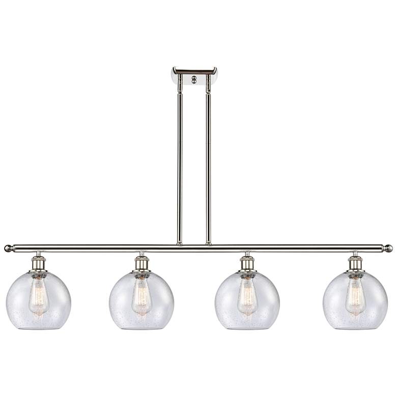 Image 1 Ballston Athens 8" 4 Light 48" LED Island Light - Polished Nickel