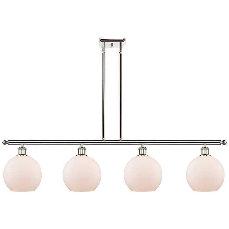 Image 1 Ballston Athens 8" 4 Light 48" LED Island Light - Polished Nickel
