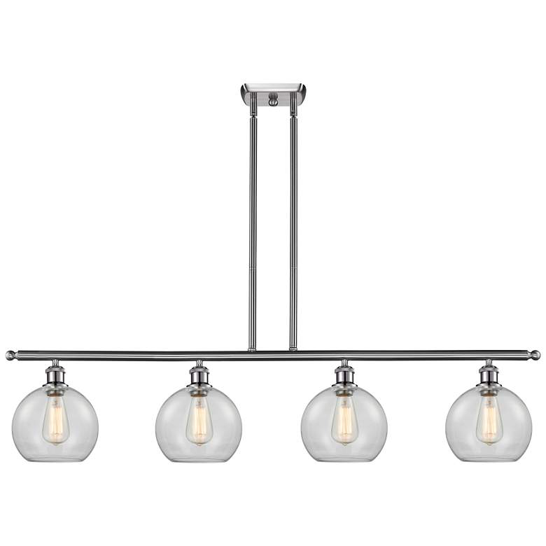Image 1 Ballston Athens 8" 4 Light 48" LED Island Light - Satin Nickel -