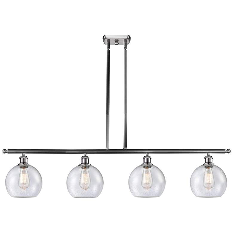 Image 1 Ballston Athens 8" 4 Light 48" LED Island Light - Satin Nickel -