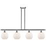 Ballston Athens 8" 4 Light 48" LED Island Light - Satin Nickel  -