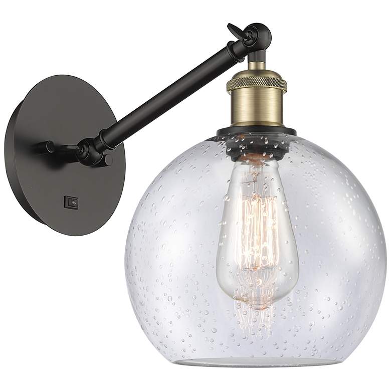 Image 1 Ballston Athens 8" Incandescent Sconce - Black Brass Finish - Seedy Sh