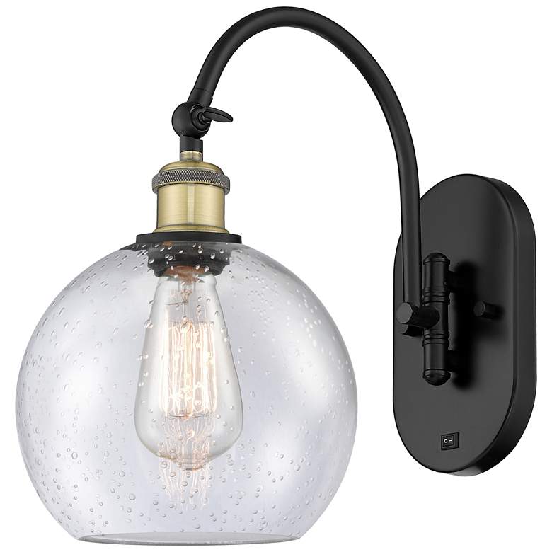Image 1 Ballston Athens 8" Incandescent Sconce- Black Brass Finish - Seedy Sha