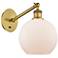 Ballston Athens 8" Incandescent Sconce - Brass Finish - Matte White Sh
