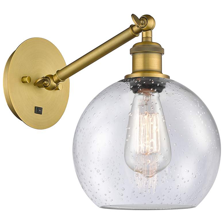 Image 1 Ballston Athens 8" Incandescent Sconce - Brass Finish - Seedy Shade