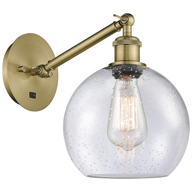 Image 1 Ballston Athens 8" Incandescent Sconce - Brass Finish - Seedy Shade