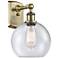Ballston Athens 8" Incandescent Sconce- Brass Finish - Seedy Shade