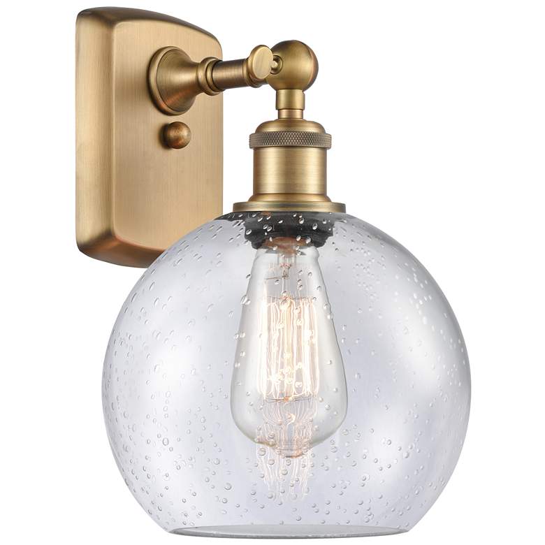 Image 1 Ballston Athens 8" Incandescent Sconce- Brass Finish - Seedy Shade