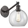 Ballston Athens 8" Incandescent Sconce - Bronze Finish - Clear Shade