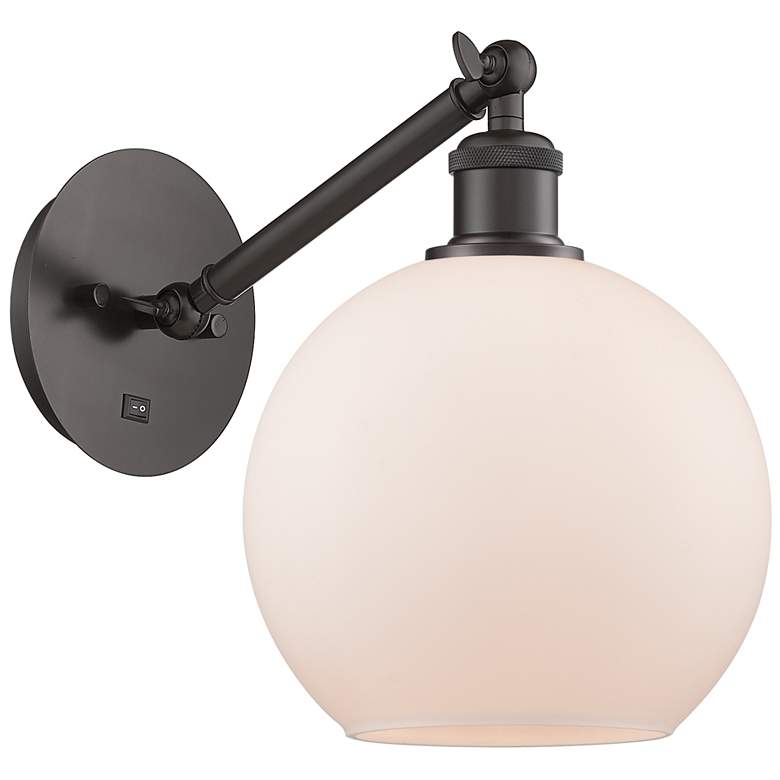 Image 1 Ballston Athens 8" Incandescent Sconce - Bronze Finish - Matte White S