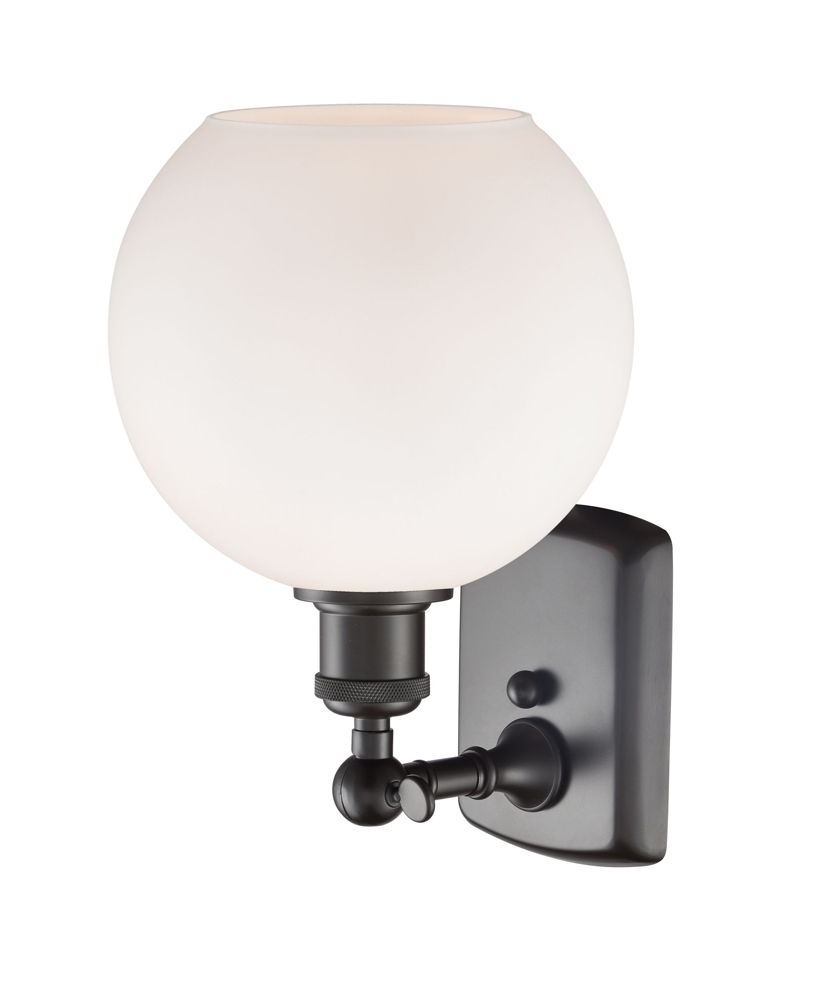 Image 3 Ballston Athens 8" Incandescent Sconce- Bronze Finish - Matte White Sh more views