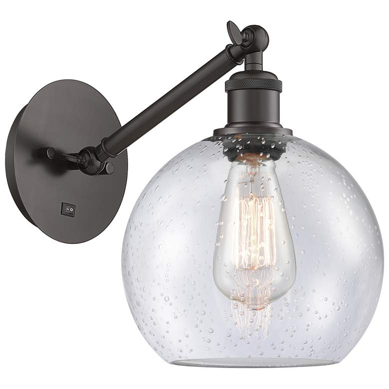 Image 1 Ballston Athens 8" Incandescent Sconce - Bronze Finish - Seedy Shade