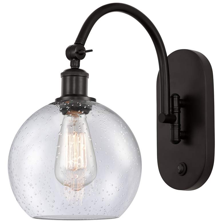 Image 1 Ballston Athens 8" Incandescent Sconce- Bronze Finish - Seedy Shade