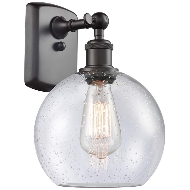 Image 1 Ballston Athens 8" Incandescent Sconce- Bronze Finish - Seedy Shade