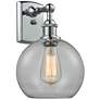 Ballston Athens 8" Incandescent Sconce- Chrome Finish - Clear Shade