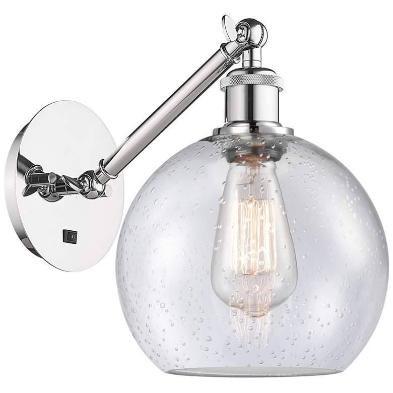 Image 1 Ballston Athens 8" Incandescent Sconce - Chrome Finish - Seedy Shade