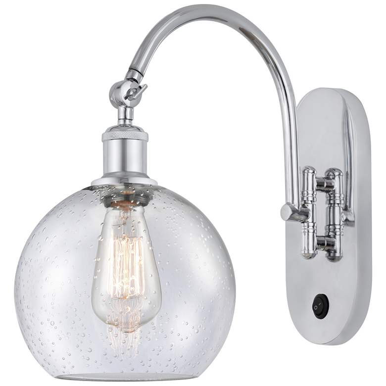 Image 1 Ballston Athens 8" Incandescent Sconce- Chrome Finish - Seedy Shade