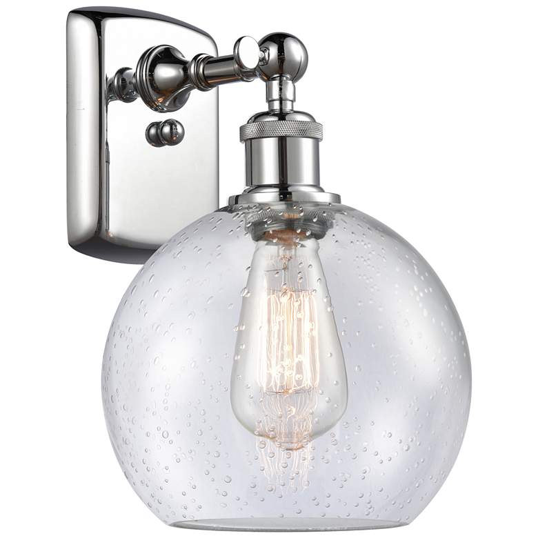 Image 1 Ballston Athens 8 inch Incandescent Sconce- Chrome Finish - Seedy Shade