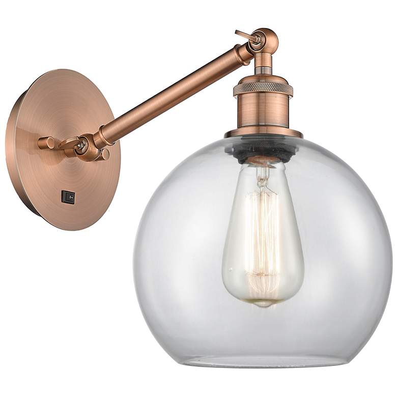Image 1 Ballston Athens 8" Incandescent Sconce - Copper Finish - Clear Shade