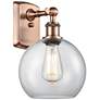 Ballston Athens 8" Incandescent Sconce- Copper Finish - Clear Shade