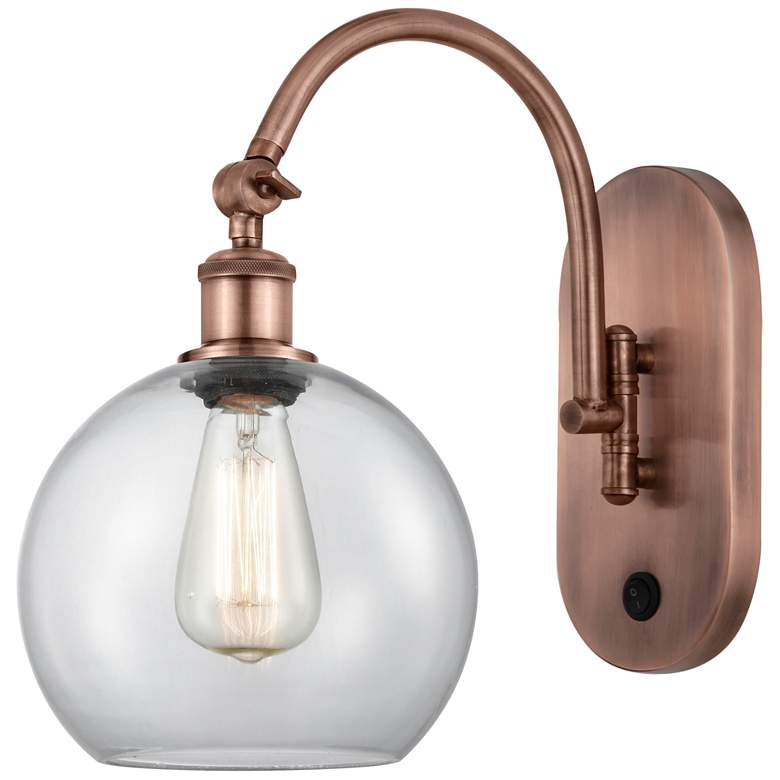 Image 1 Ballston Athens 8" Incandescent Sconce- Copper Finish - Clear Shade