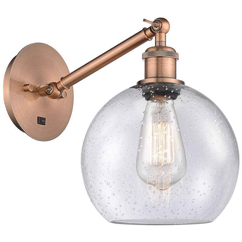 Image 1 Ballston Athens 8" Incandescent Sconce - Copper Finish - Seedy Shade