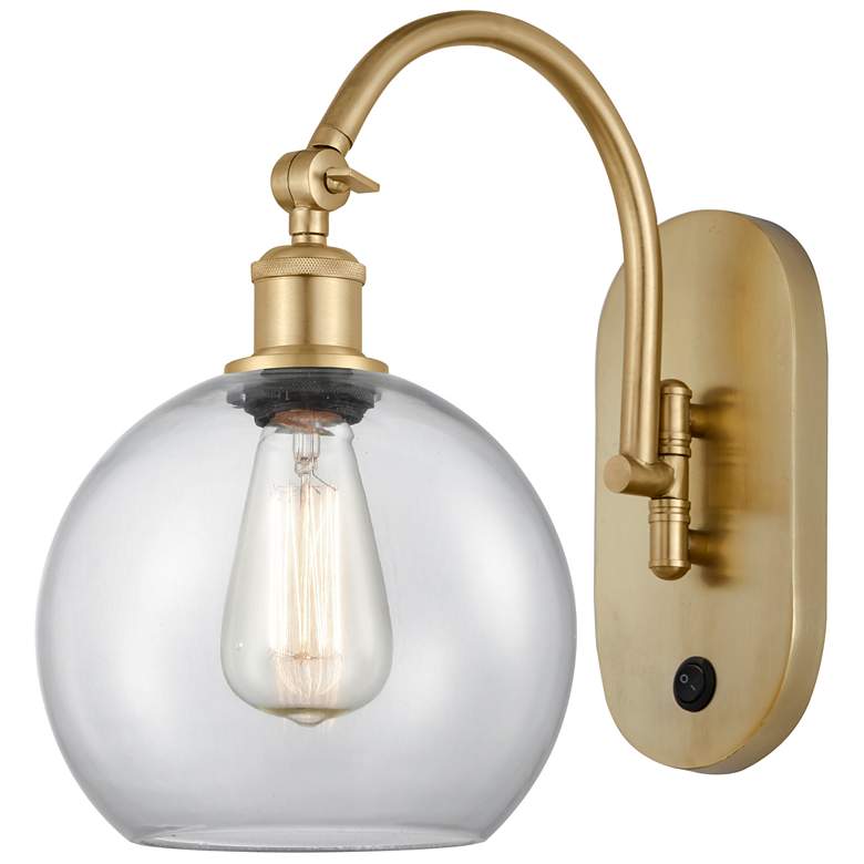 Image 1 Ballston Athens 8" Incandescent Sconce- Gold Finish - Clear Shade