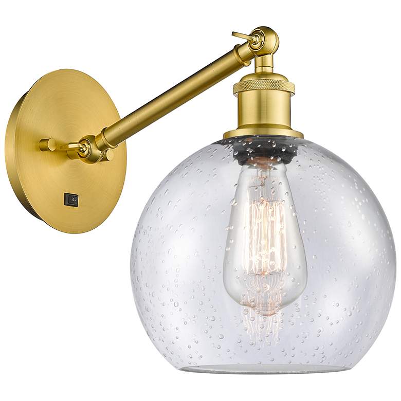 Image 1 Ballston Athens 8" Incandescent Sconce - Gold Finish - Seedy Shade