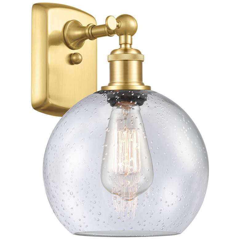 Image 1 Ballston Athens 8" Incandescent Sconce- Gold Finish - Seedy Shade