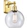 Ballston Athens 8" Incandescent Sconce- Gold Finish - Seedy Shade