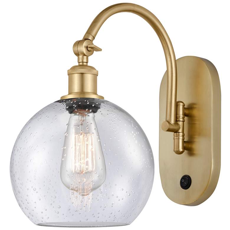 Image 1 Ballston Athens 8 inch Incandescent Sconce- Gold Finish - Seedy Shade