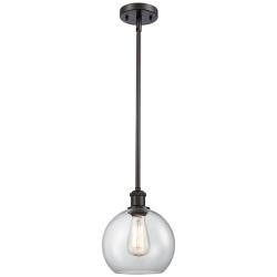 Ballston Athens 8" LED Mini Pendant - Oil Rubbed Bronze - Clear