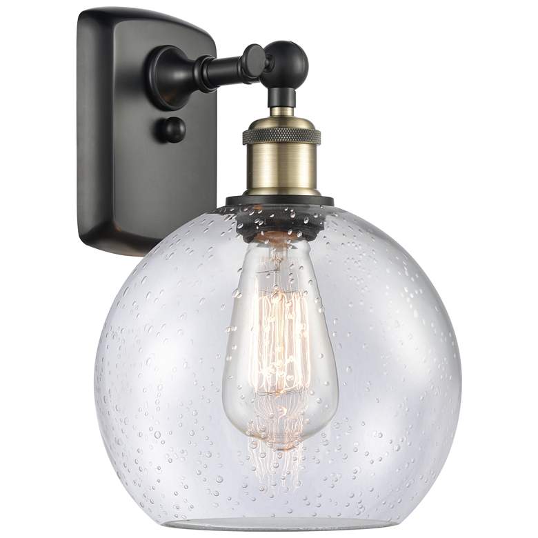Image 1 Ballston Athens 8" LED Sconce - Black Brass Finish - Seedy Shade